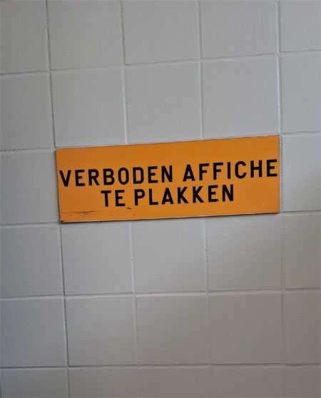 verboden affiche